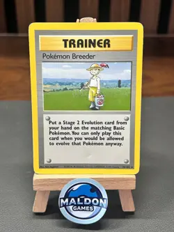 Pokemon Breeder 76/102 Base Set Unlimited Rare MP 1999 - Image 1