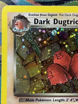 POKEMON TEAM ROCKET DARK DUGTRIO CARD #6 HOLO FOIL HOLOGRAM RARE READ ORIGINAL - Image 5