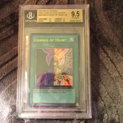 BGS 9.5 Change Of Heart MRD-060 1st Edition 2002 Yu-Gi-OH! Ultra RARE - Image 1