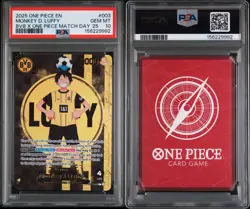 2025 ONE PIECE PROMOS BVB X ONE PIECE MATCH DAY 2025 #003 MONKEY D. LUFFY PSA 10 - Image 3