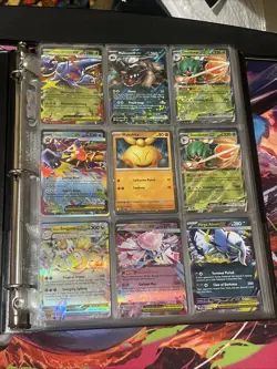 Pokemon Ex’s, Rare, Promo, And Reverse Holo Lot 90x N/M Cards Binder Included - Image 1