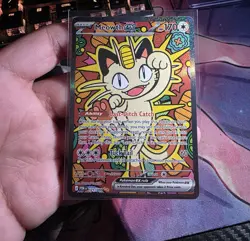 Pokemon Meowth EX Full Art Holo POR 121/088 - Image 1