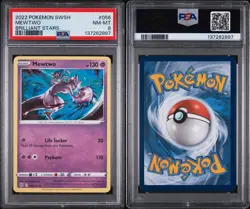 MEWTWO PSA 8 POKEMON SWORD & SHIELD SWSH BRILLIANT STARS #056 2022 RARE - Image 3