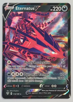 Pokemon TCG Eternatus V Darkness Ablaze 116/189 Holo Ultra Rare FREE COMBINE - Image 1