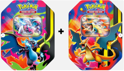 2 Pokemon TCG Mega Charizard X + Y ex Tin Bundle Sealed New - Image 1