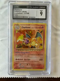 Pokemon XY Evolutions Charizard 11/108 CGC 9 Mint Holo 2016 Certified - Image 1
