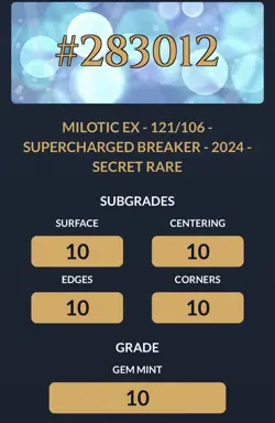 Pokemon TCG | Super Electric Breaker | Milotic EX 121/106 | Ace 10 🇬🇧 - Image 2