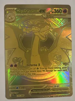 ---Pokemon TCG Mega Charizard X EX Phantasmal Flames Gold Mega Rare (English)-- - Image 1