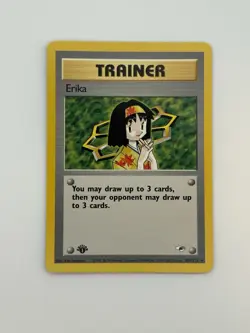 1st Edition Erika 100/132 Gym Heroes - Non-holo Rare Pokemon TCG NM - Image 1