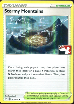 Stormy Mountains 161/203 Play! Prize Pack Series Holo Pokemon NM - Image 1