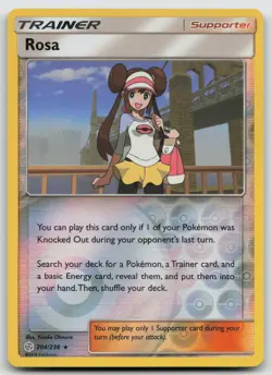 Rosa 204/236 Holo Rare Cosmic Eclipse Pokemon Near Mint - Image 1