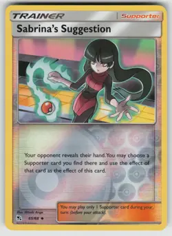 Sabrina's Suggestion 65/68 Uncommon Hidden Fates Pokemon Reverse Holo Near Mint - Image 1