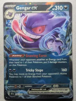 Gengar ex 104/162 Double Rare Temporal Forces Pokemon Near Mint - Image 1