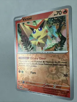 Pokemon TCG * SV Surging Sparks * 021/191 Victini Uncommon * REVERSE HOLO * NM - Image 2