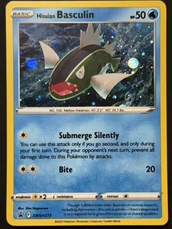Hisuian Basculin SWSH273 Cosmos * SWIRL * Black Star Promo Pokemon Card 2022 NM - Image 1