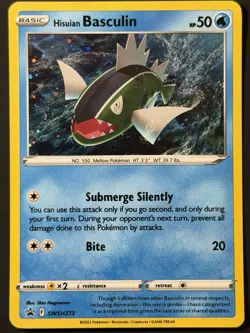 Hisuian Basculin SWSH273 Cosmos * SWIRL * Black Star Promo Pokemon Card 2022 NM - Image 2