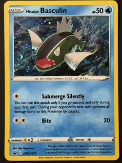 Hisuian Basculin SWSH273 Cosmos * SWIRL * Black Star Promo Pokemon Card 2022 NM - Image 4