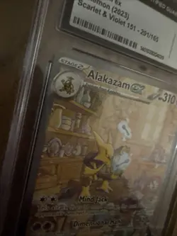 CGC GEM MINT 10 Alakazam ex 201/165 Scarlet and Violet 151 TCG card - Image 3