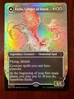 Eirdu, Carrier of Dawn Borderless Lorwyn Eclipsed Foil MTG Magic 286 Pack Fresh - Image 1
