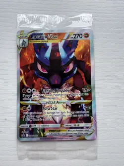 Pokemon Crown Zenith Lucario VSTAR SWSH291 Black Star Promo Card Sealed - Image 1