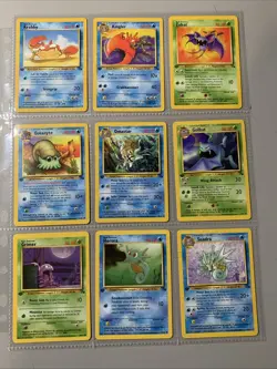 Pokemon TCG 1st Edition Fossil Set Non Holo Binder Page Lot - WOTC VTG 1999 - Image 1