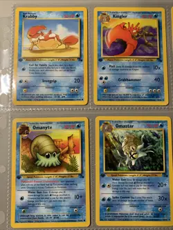 Pokemon TCG 1st Edition Fossil Set Non Holo Binder Page Lot - WOTC VTG 1999 - Image 2