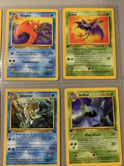 Pokemon TCG 1st Edition Fossil Set Non Holo Binder Page Lot - WOTC VTG 1999 - Image 3