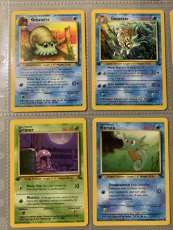 Pokemon TCG 1st Edition Fossil Set Non Holo Binder Page Lot - WOTC VTG 1999 - Image 5