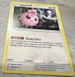 Igglybuff 168/236 60 Pokemon TCG Cosmic Eclipse Sleepy Voice Card - Image 2