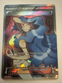 KAREN Trainer Textured Holographic Goddess Custom Art Foil TCG Card - Image 1