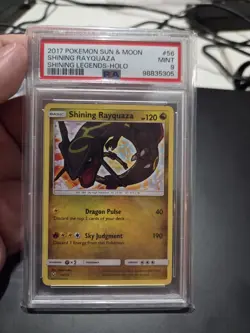 2017 POKEMON SHINING LEGENDS SHINING RAYQUAZA #56 HOLO PSA 9 MINT - Image 1