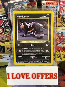 POKEMON NEO DISCOVERY HUNDUSTER CARD #39 GERMAN EDITION RARE SEE PICS CSTORE - Image 1