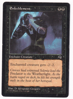 Enfeeblement Tempest #133 Magic The Gathering 1997 MTG Single - Image 1