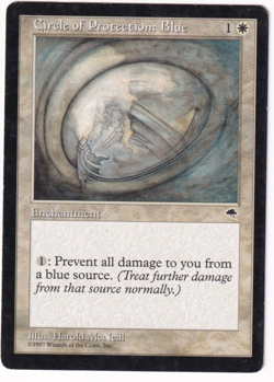 Circle Of Protection Blue Tempest #9 Magic The Gathering 1997 MTG Single - Image 1