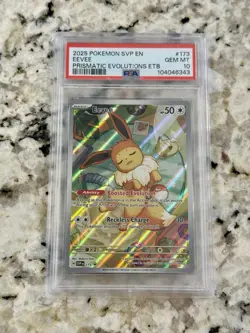 Pokemon TCG Eevee Prismatic Evolutions Black Star Promo Holo PSA 10 - Image 1