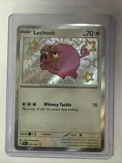 Pokemon TCG - Lechonk - Paldean Fates - 207/091 - Baby Shiny Rare - Mint - Image 1