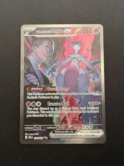 Pokemon TCG Team Rocket's Mewtwo EX Destined Rivals 231/182 Near Mint Condition - Image 1
