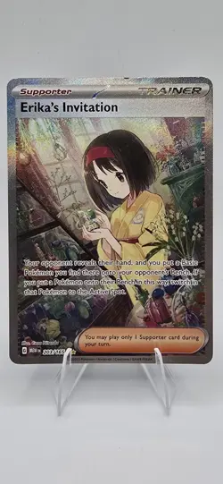 Pokemon TCG Scarlet & Violet Trainer Supporter Erika's Invitation 203/165 Sku2 - Image 1