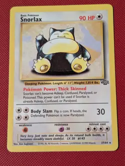 Pokemon TCG - Snorlax - 27/64 Non-Holo - Jungle LP/NM - Image 1