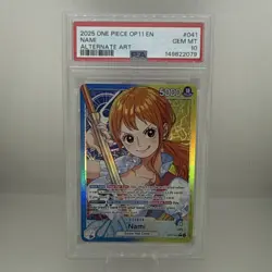 One Piece A Fist of Divine Speed Nami OP11-041 Alternate Art Foil Leader PSA 10 - Image 1