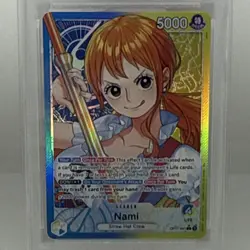 One Piece A Fist of Divine Speed Nami OP11-041 Alternate Art Foil Leader PSA 10 - Image 2