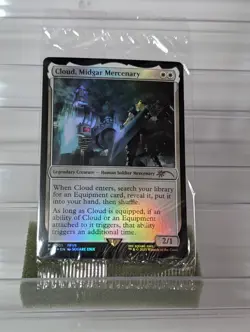 MTG Cloud, Midgar Mercenary Foil Promo FIN 1 - Magic Card + FFVII DL Game Sealed - Image 1