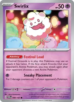 Swirlix SV06: Twilight Masquerade 089/167 NM English Pokemon Card - Image 1