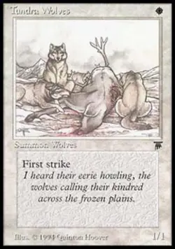 Tundra Wolves - Light Play MTG Legends - Image 1