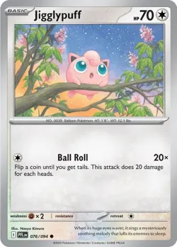 Jigglypuff ME02: Phantasmal Flames 076/094 NM English Pokemon Card - Image 1