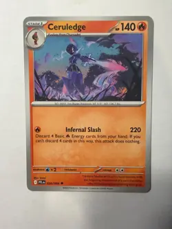 Ceruledge ME02: Phantasmal Flames 020/094 NM English Pokemon Card - Image 1