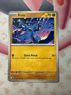 Riolu Common SV: Prismatic Evolutions 050/131 NM English Pokemon Card - Image 1