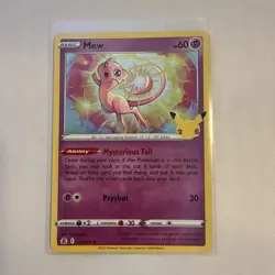 Pokemon- Mew 011/025 Celebrations Holo card - bagged - UK - Image 1