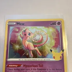 Pokemon- Mew 011/025 Celebrations Holo card - bagged - UK - Image 2