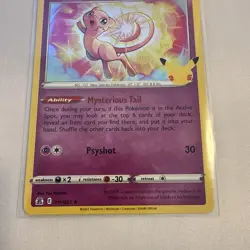 Pokemon- Mew 011/025 Celebrations Holo card - bagged - UK - Image 3